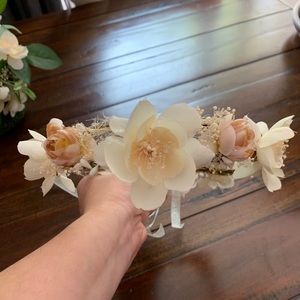 Flower girl floral crown and basket